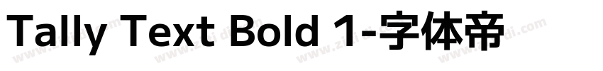 Tally Text Bold 1字体转换